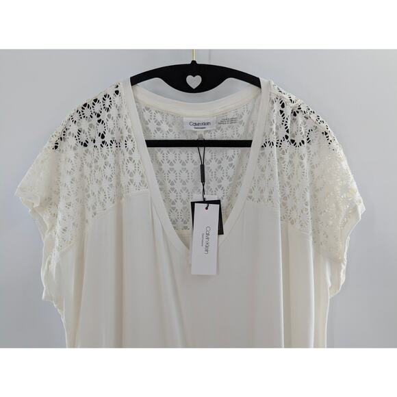 Calvin Klein Swim Cover Up Tunic White Size L XL - Picture 6 of 12